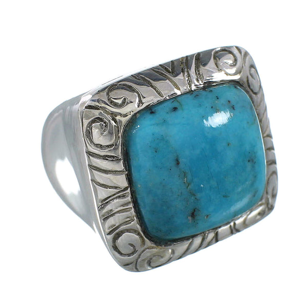 Turquoise Sterling Silver Ring Size 6-1/2 AX96431